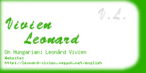 vivien leonard business card